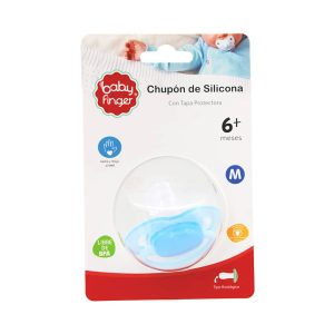 BABY FINGER <br> Chupón de Silicona con Tapa Protectora Tipo fisiológico