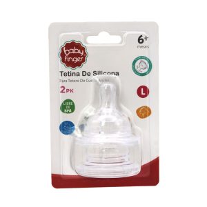 BABY FINGER <br> Tetina de Silicona Cuello Ancho